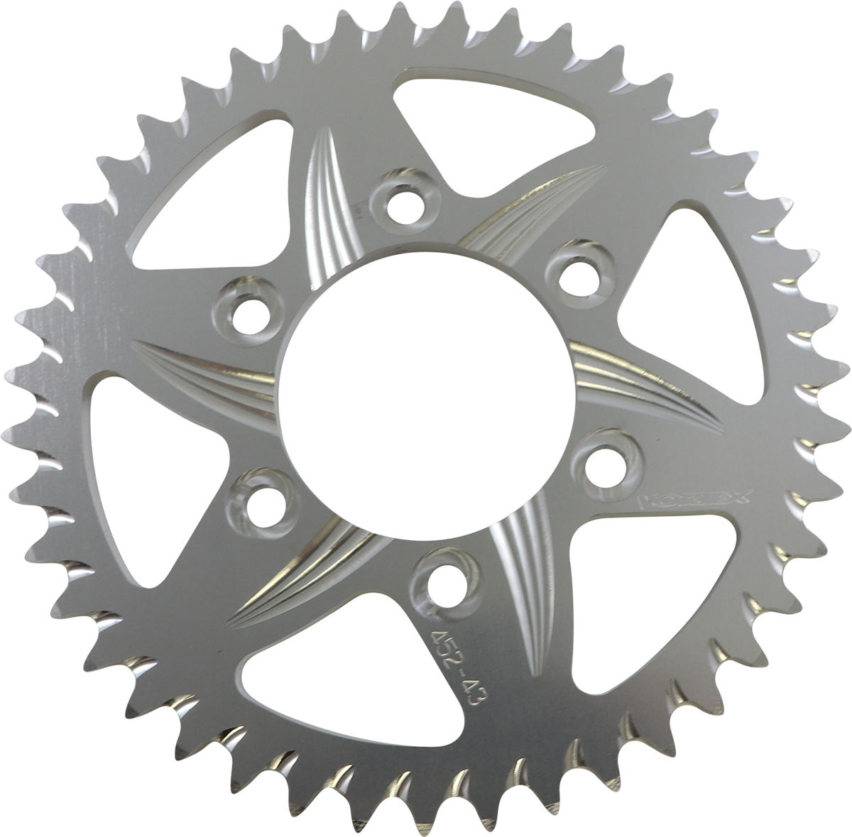 VORTEX Aluminum Sprocket - Silver - Rear - 43 Tooth 452-43