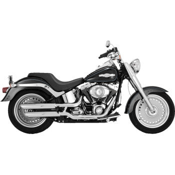 VANCE & HINES Twin Slash 3" Slip-On Mufflers - Chrome Fat Boy Lo 2007-2009 FLSTFB 16844