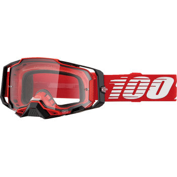 100% Armega Goggle - Red - Clear 50004-00033