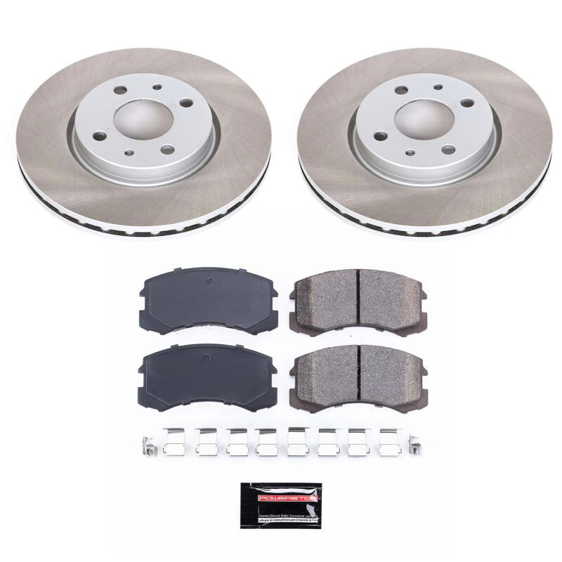 Power Stop 02-07 Mitsubishi Lancer Front Semi-Coated Rotor Kit