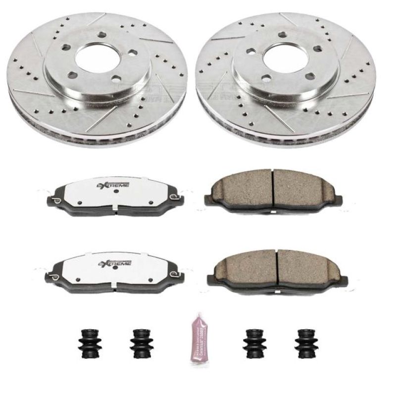 Power Stop 05-10 Ford Mustang Front Z26 Street Warrior Brake Kit