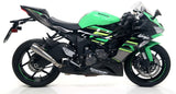 71898PRN Arrow Pro-Race Slip-on Exhaust Nichrome Dark with Steel End Cap  ZX-6R 636 2019-2025