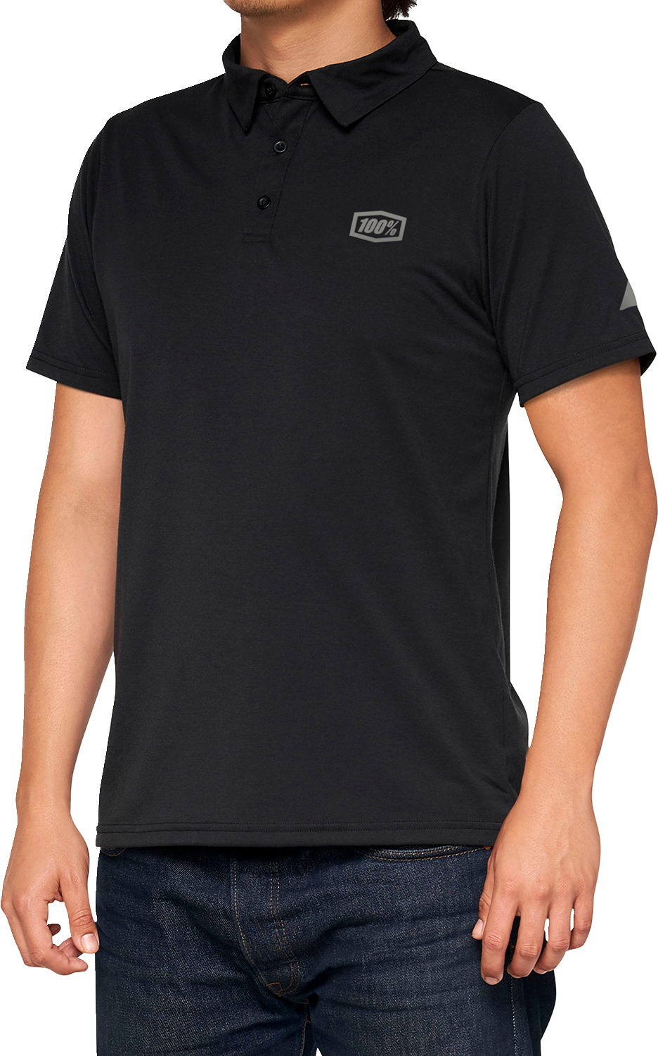 100% Corpo Polo Shirt - Black/Gray - Large 35019-057-12