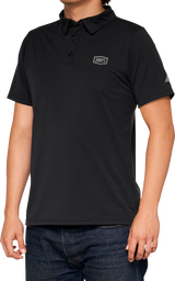 100% Corpo Polo Shirt - Black/Gray - Large 35019-057-12