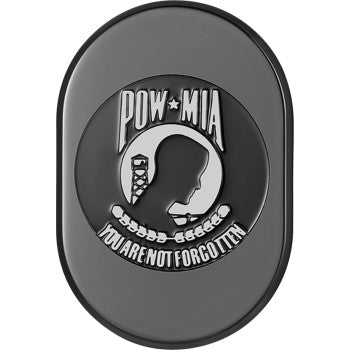 FIGURATI DESIGNS Antenna Cover - Left Rear Fender - POW-MIA - Black FD55-AC-BLK-LT