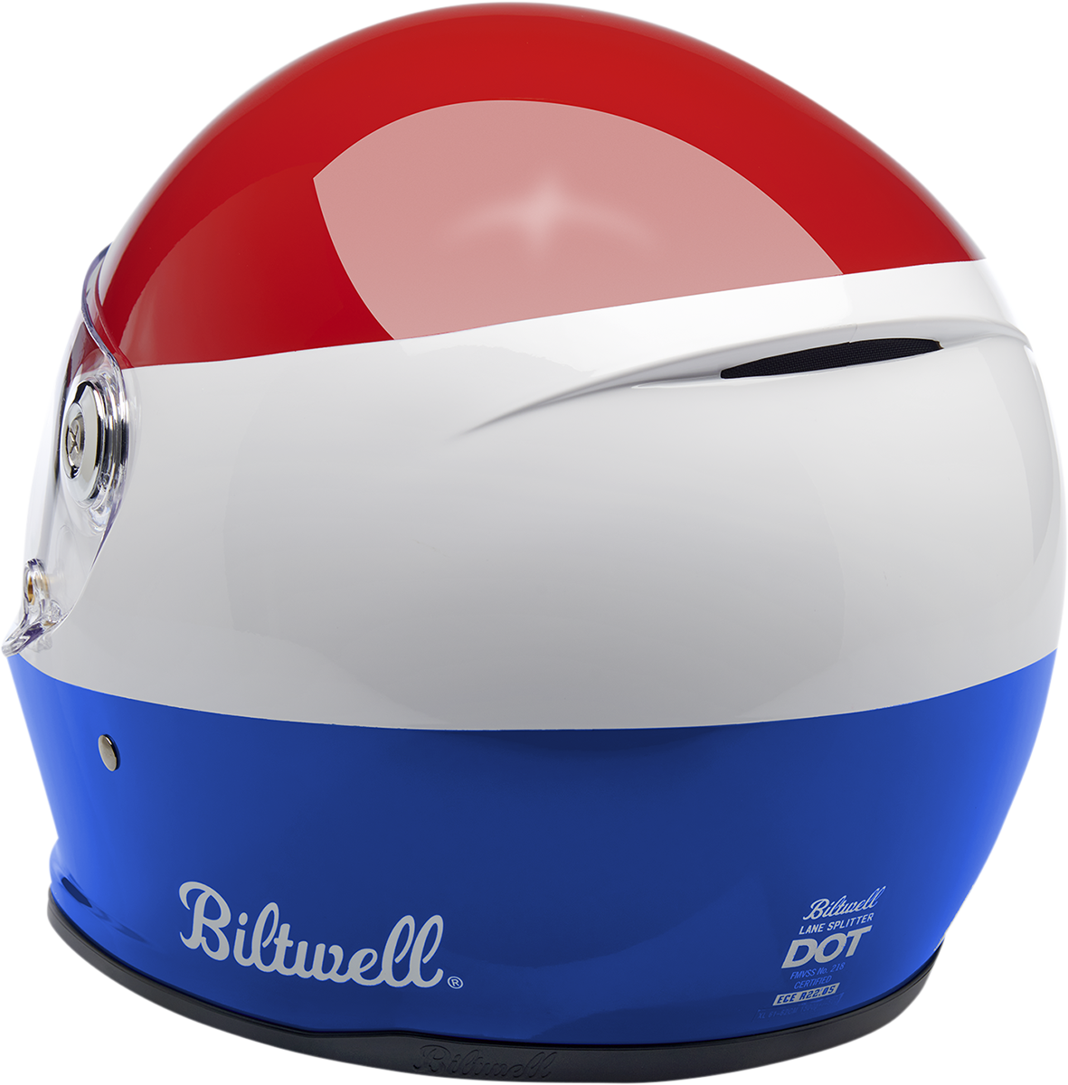 BILTWELL Lane Splitter Helmet - Gloss Podium Red/White/Blue - Small 1004-549-102