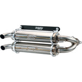 TRINITY RACING Dual Slip-On Mufflers - Brushed Stainless Steel  RZR XP 1000 2024 TR-4186S-SS