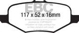 EBC 13+ Ford Taurus 3.5 Twin Turbo SHO Redstuff Rear Brake Pads DP31887C