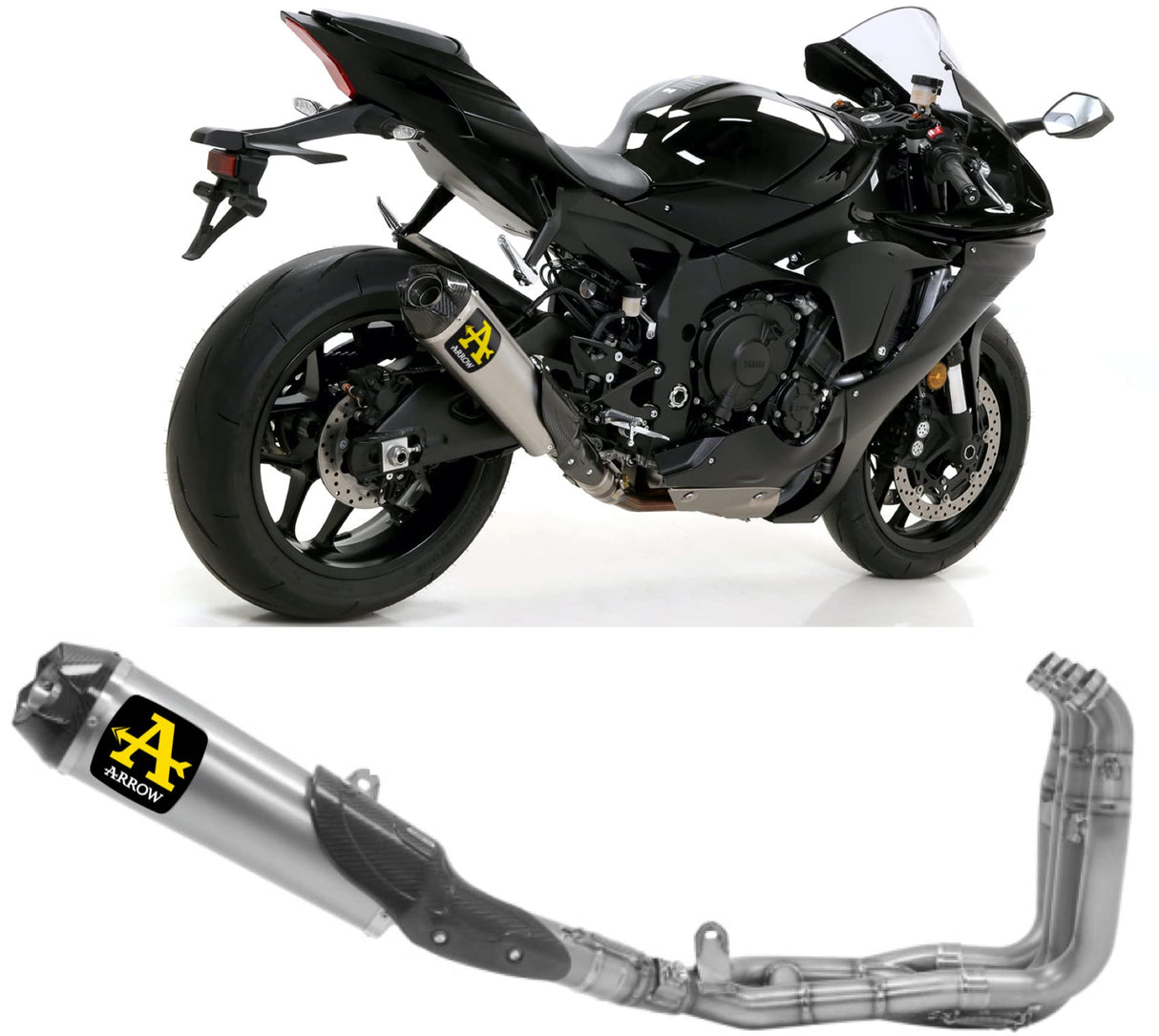 71211ckz  Arrow Competition EVO-2 Full Titanium Exhaust - 2015-2025 Yamaha YZF-R1 R1S R1M