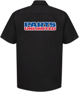 THROTTLE THREADS Parts Unlimited Shop Shirt - Black - Small PSU37ST24BKSM