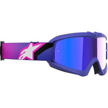 ALPINESTARS GOGGLES Youth Vision Goggle - Corp - Purple Fluo/Pink - Blue Mirror Lens 5140225-3152