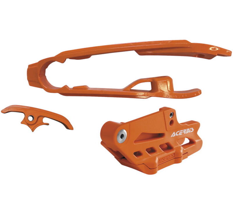 Acerbis 16-22 KTM 125-450 SX/SX-F/XC-F/ Husq 125-250/ 21-23 GasGas Chain Guide/Slider Kit - Orange 2462630036