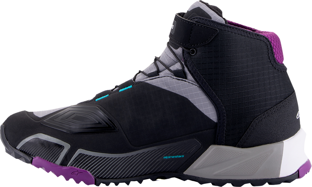 ALPINESTARS Stella CR-X Drystar® Shoes - Black/Gray/Teal/Purple - US 5 261152313705