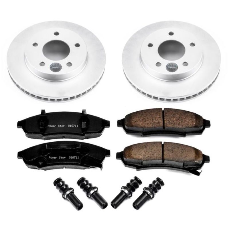 Power Stop 87-94 Oldsmobile Cutlass Cruiser Front Z17 Evolution Geomet Coated Brake Kit