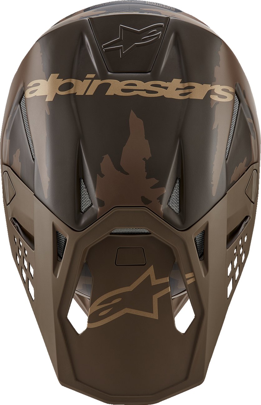 ALPINESTARS Supertech M10 Helmet - Squad - MIPS® - Dark Brown/Gold - Medium 8302823-839-MD