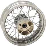 DRAG SPECIALTIES Rear Wheel - Single Disc/ABS - Chrome - 16"x5.00" - '09+ OFFSET STEM HOLE,NOT SIDE 64543