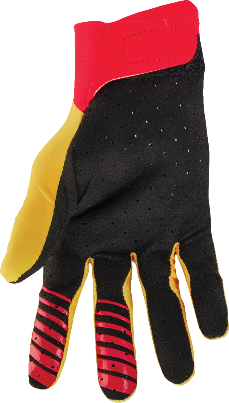 THOR Agile Gloves - Analog - Lemon/Red - Large 3330-7654