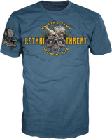 LETHAL THREAT Killing Time T-Shirt - Blue - 3XL VV40175XXXL