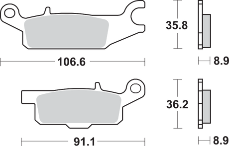 SBS Off-Road Sintered Brake Pads - YFM 852SI