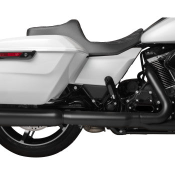 DRAG SPECIALTIES Predator III Seat - Double Diamond - Silver Stitched - FLT/FLH '23-'24 0801-1919
