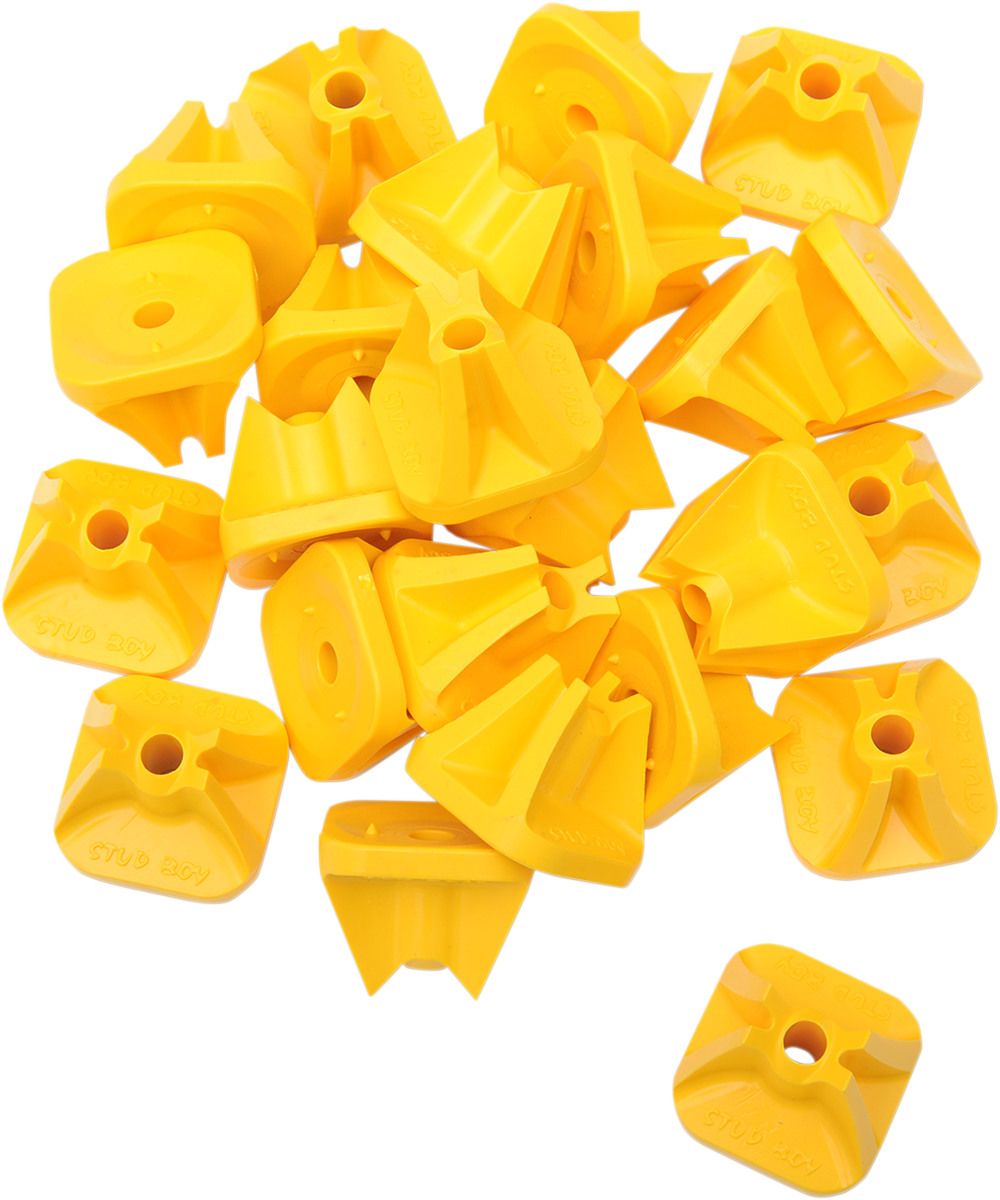 STUD BOY Single Backer Plates - Yellow - 24 Pack 2513-P1-YEL