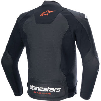 ALPINESTARS Faster v3 Airflow Leather Jacket - Black/Red Fluo - US 40 / EU 50  3103625-1030-50