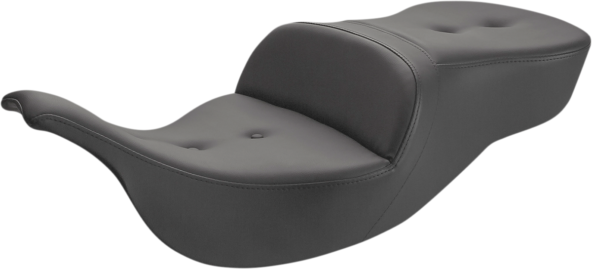 SADDLEMEN Pillow-Top Roadsofa Seat - Black - FLH/FLT '99-'07 897-07-181