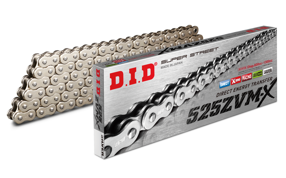 D.I.D Super Street 525zvmxs-100l X-Ring Chain Nickel 525ZVMXS100Z