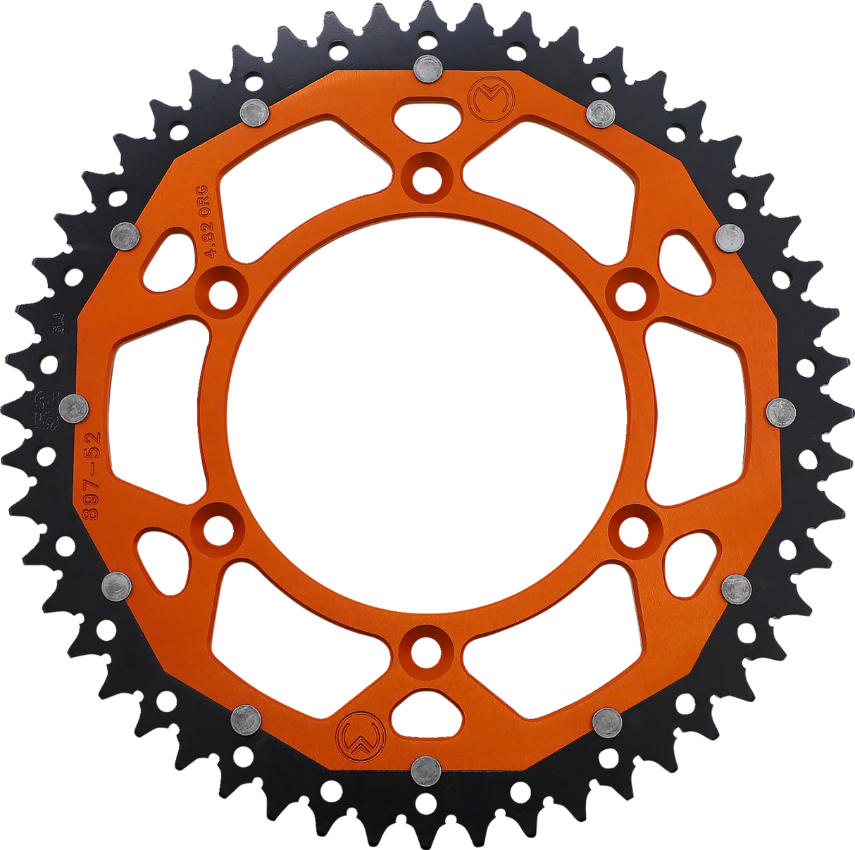 MOOSE RACING Dual Sprocket - Orange - 52 Tooth 1210-897-52-14X