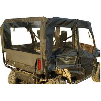 SEIZMIK Soft Doors - Middle/Rear Windows - Black - Honda Pioneer 1000 2016-2023 51-20983