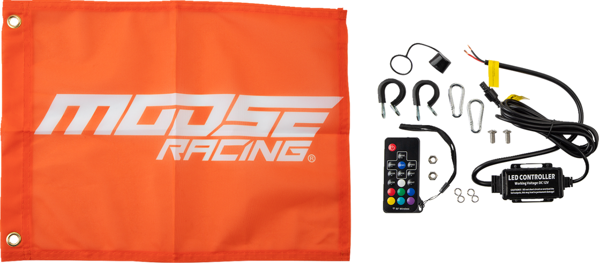 MOOSE RACING 5' Whip Light - RGB - Black SB-RGBR-151-PU