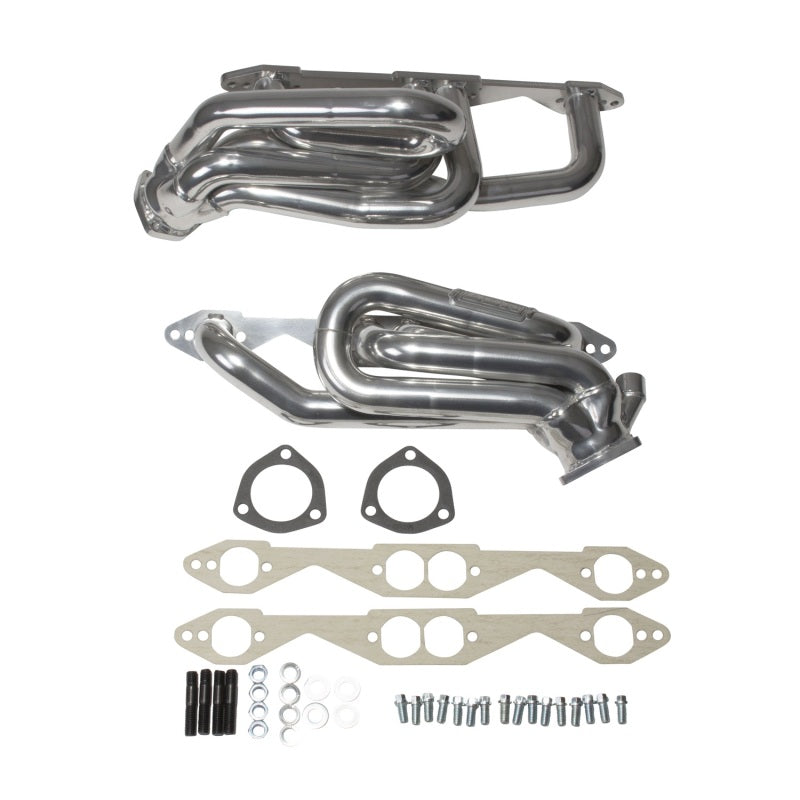 BBK 96-98 GM Truck SUV 5.0 5.7 Shorty Tuned Length Exhaust Headers - 1-5/8 Silver Ceramic 40070