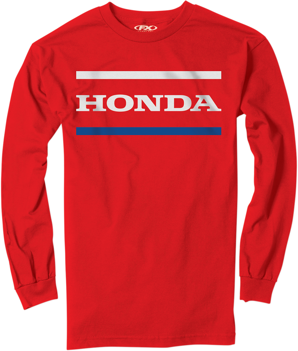 FACTORY EFFEX Honda Stripes Long-Sleeve T-Shirt - Red - Medium 23-87312