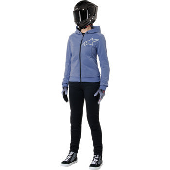 ALPINESTARS Stella Chrome v2 Sport Hoodie - Blue Violet/White - 2XL 4210225-7185-2XL