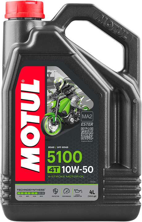 MOTUL 5100 4T Synthetic Blend Oil - 10W-50 - 4L 104076