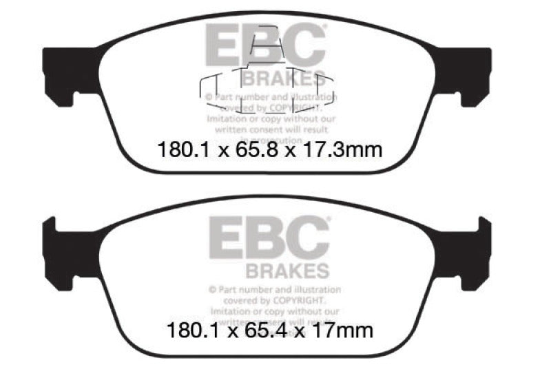 EBC 12+ Ford Focus 2.0 Turbo ST Greenstuff Front Brake Pads DP22145