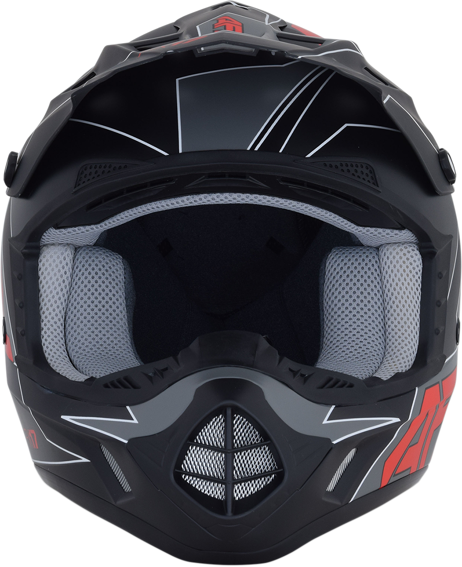 AFX FX-17 Helmet - Aced - Matte Black/Red - Large 0110-6486