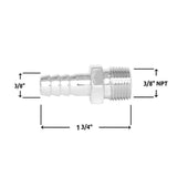 Spectre Fuel Fitting 3/8in. Hose Barb NPT Threads - Chrome