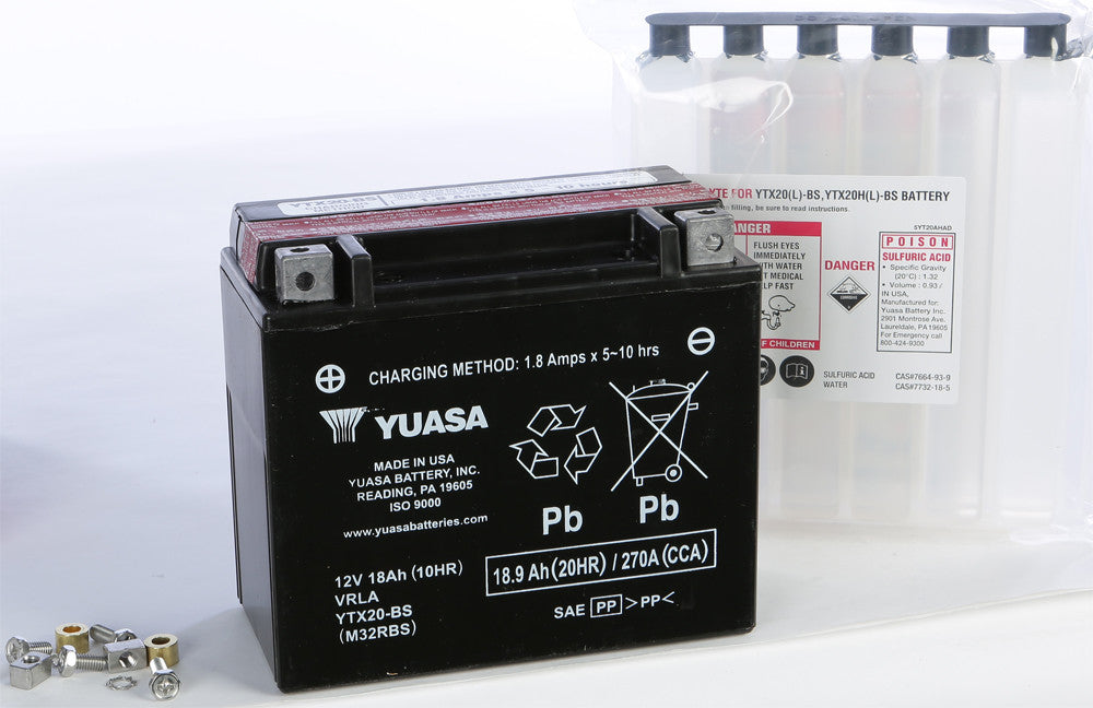 YUASA Battery Ytx20-Bs Maintenance Free YUAM32RBS