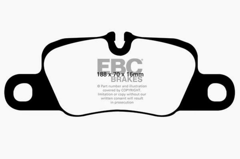 EBC 12-15 Porsche 911 (991) (Cast Iron Rotor only) 3.8 Carrera S Redstuff Rear Brake Pads DP31858C