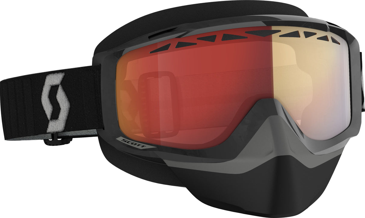 SCOTT Split Otg Snwcrs Ls Goggle Blk/Gry Enhancer Red Chrome 272850-1001312