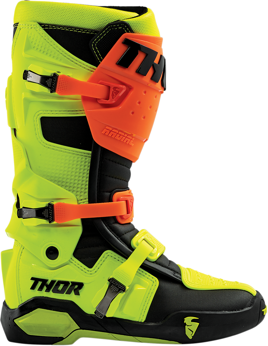 THOR Radial Boots Replacement Outsoles - Black/Yellow Fluorescent - Size 12-13 3430-0905