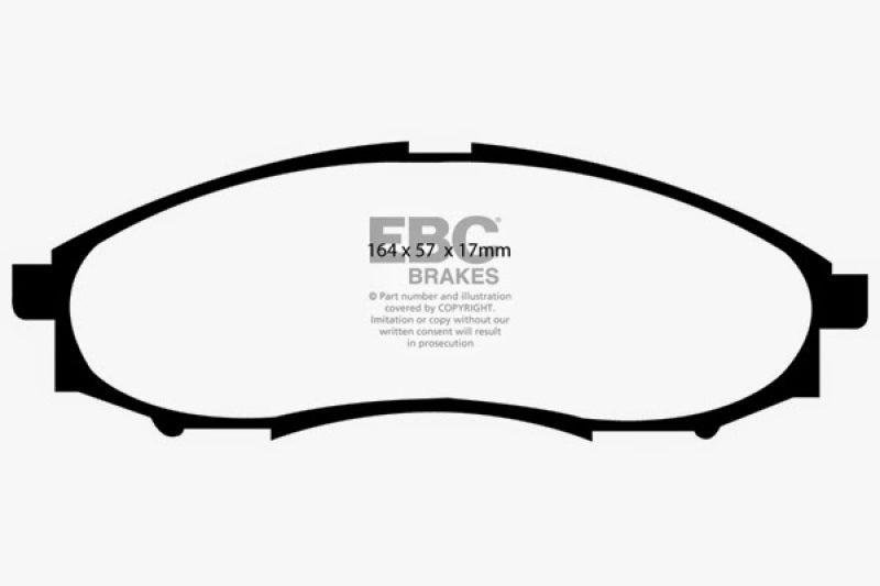 EBC 03-04 Nissan Frontier 3.3 2WD Greenstuff Front Brake Pads