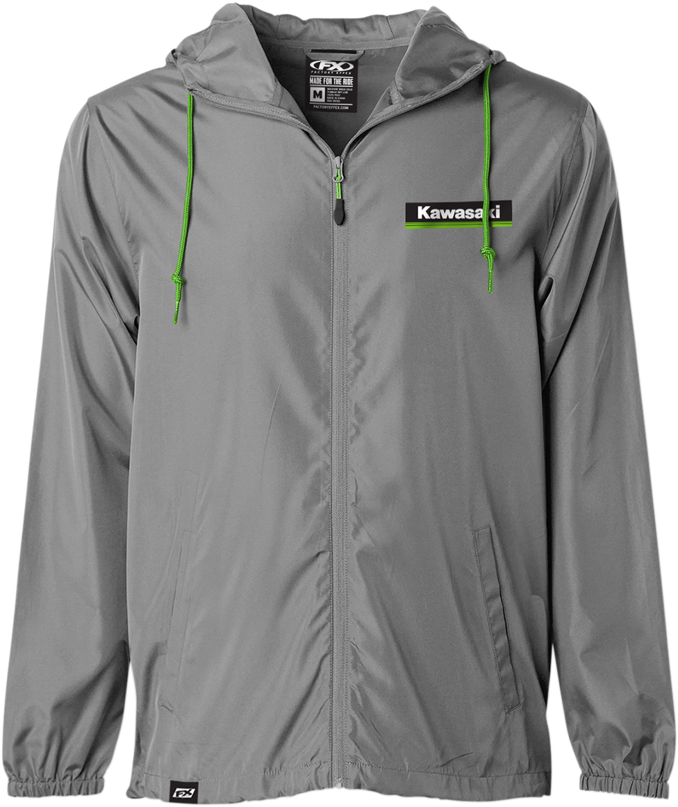 FACTORY EFFEX Kawasaki Windbreaker - Charcoal - Large 23-85114