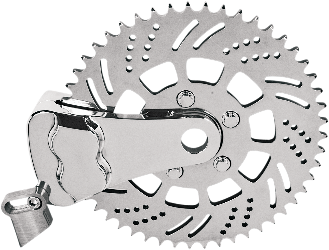 HAWG HALTERS Sprocket Brake Caliper - Left - Chrome RKSBLCC351