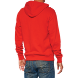 100% Official Fleece Zip-Up Hoodie - Red - Large 20032-00017