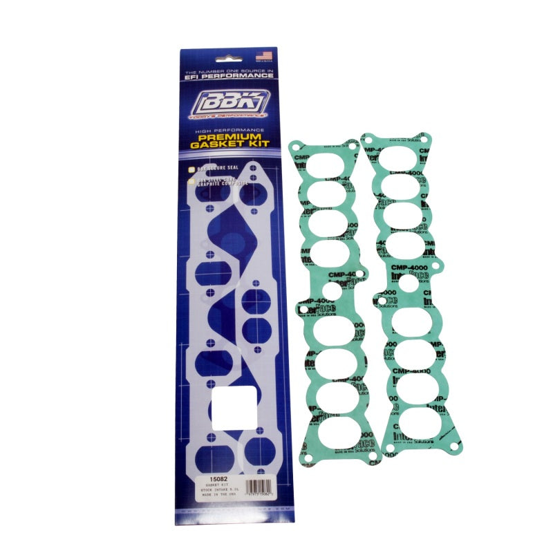 BBK 86-95 Mustang 5.0 Upper To Lower EFI Intake EFI Manifold Gasket Set Factory Ford 15082