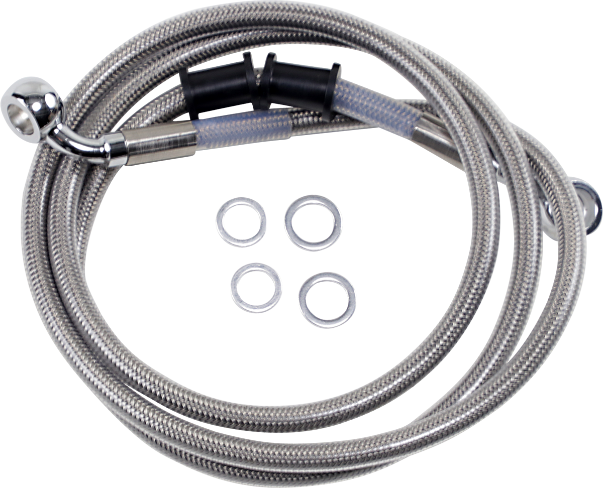 DRAG SPECIALTIES Brake Line - +4" - Stainless Steel - FXDB 660324-4