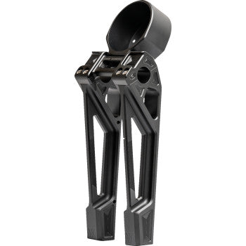 KODLIN USA Risers - Fastback - Includes Clamp & Gauge Bracket - 10" - Black Softail Low Rider S FXLRS 2022-2023 K55130