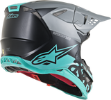 ALPINESTARS Supertech M8 Helmet - Radium - MIPS - Black Matte/Mid Gray/Teal - 2XL 8301519-1306-2X